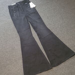 7 For All Mankind Charcoal Flared Pants